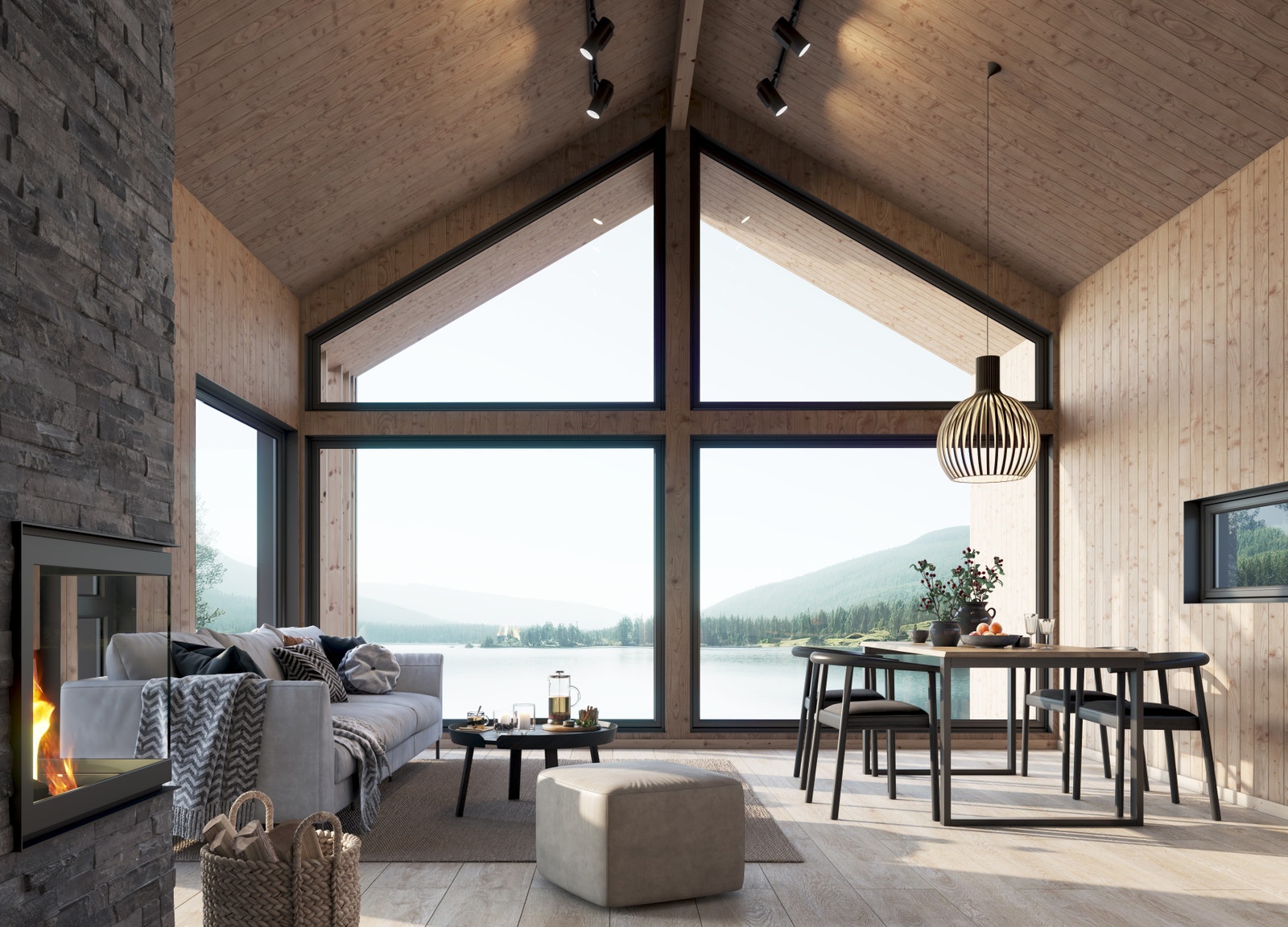 Store glassflater og god takhøyde bidrar til å slippe lyset inn. Galleribilde