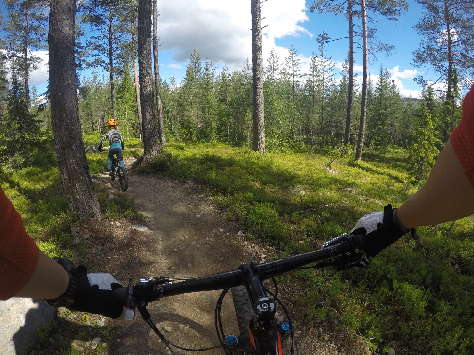 Nyt en aktiv dag sammen med barna. Galleribilde