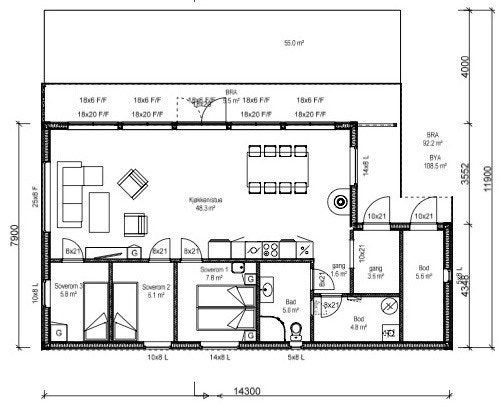 Plantegning Smarte 92 Galleribilde