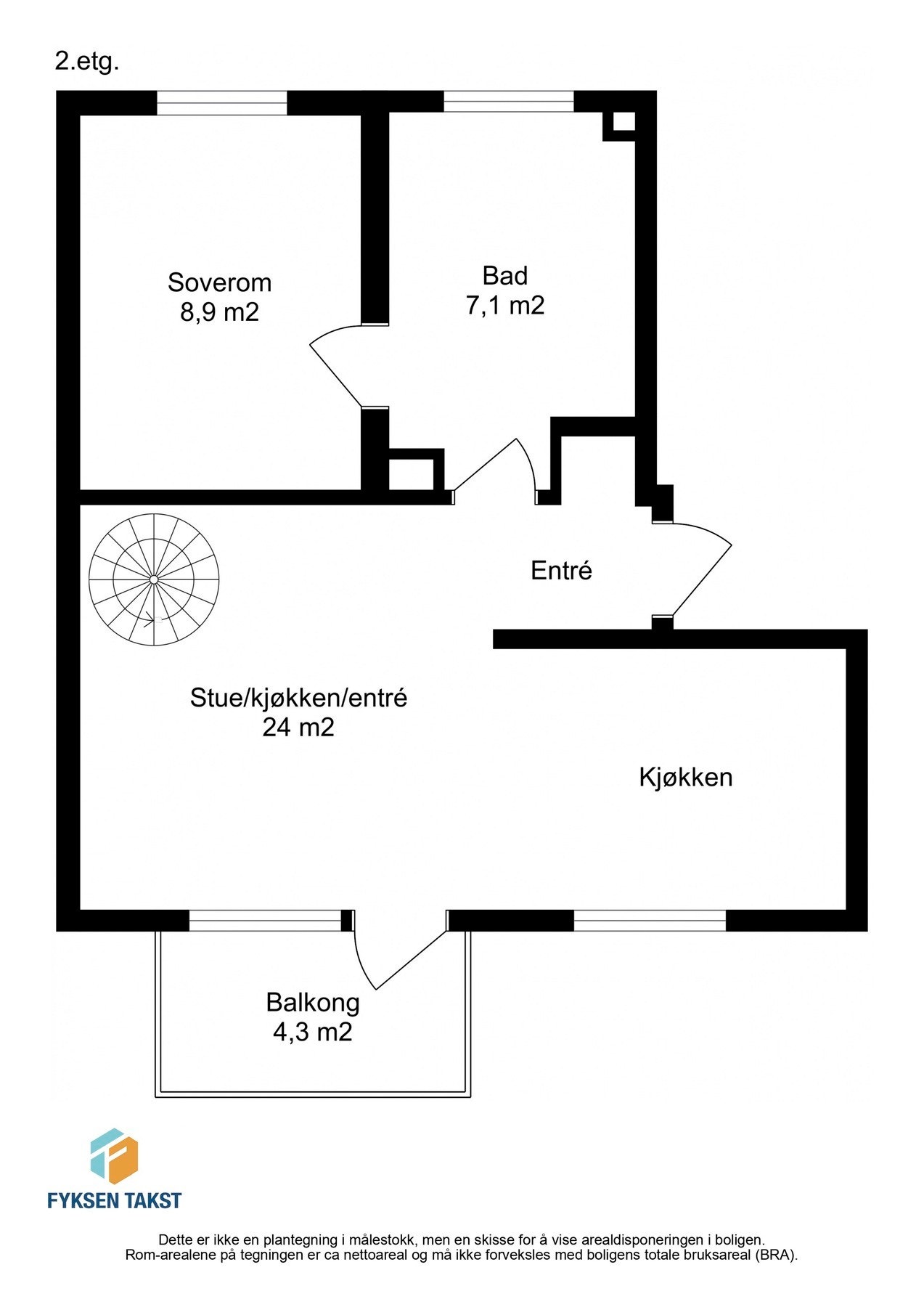Plantegning 2.etasje. Galleribilde