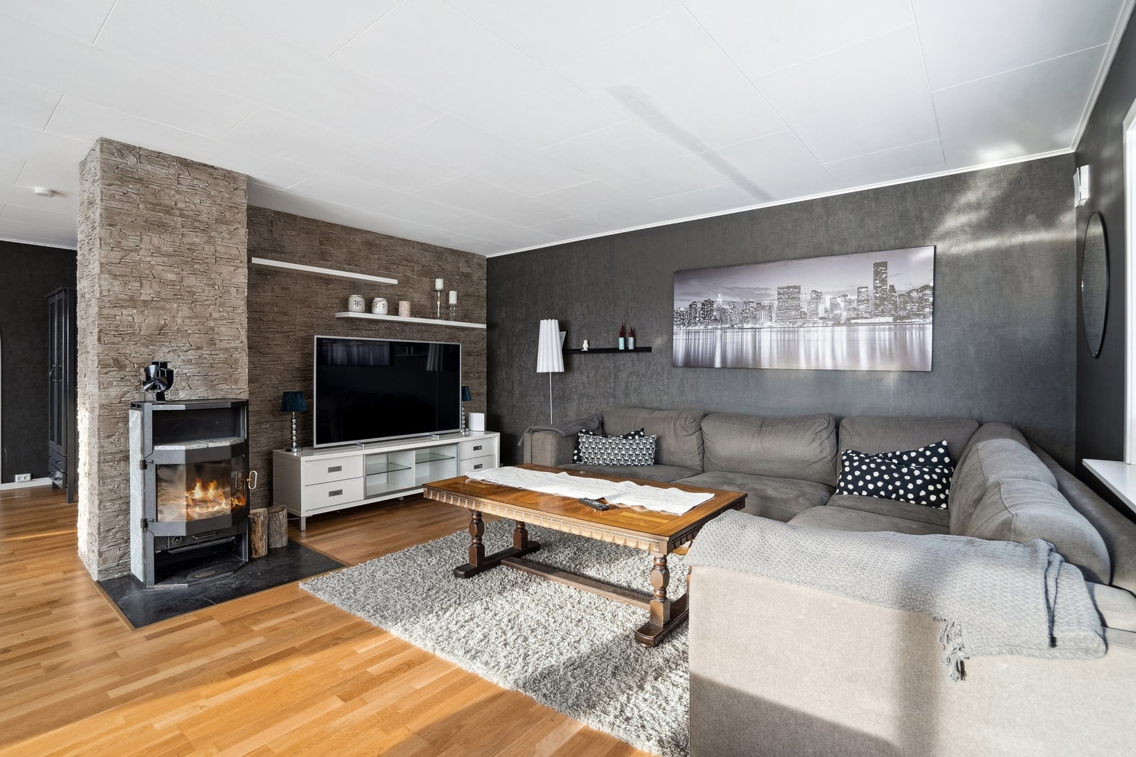 Naturlig inndeling av soner i boligen. Galleribilde