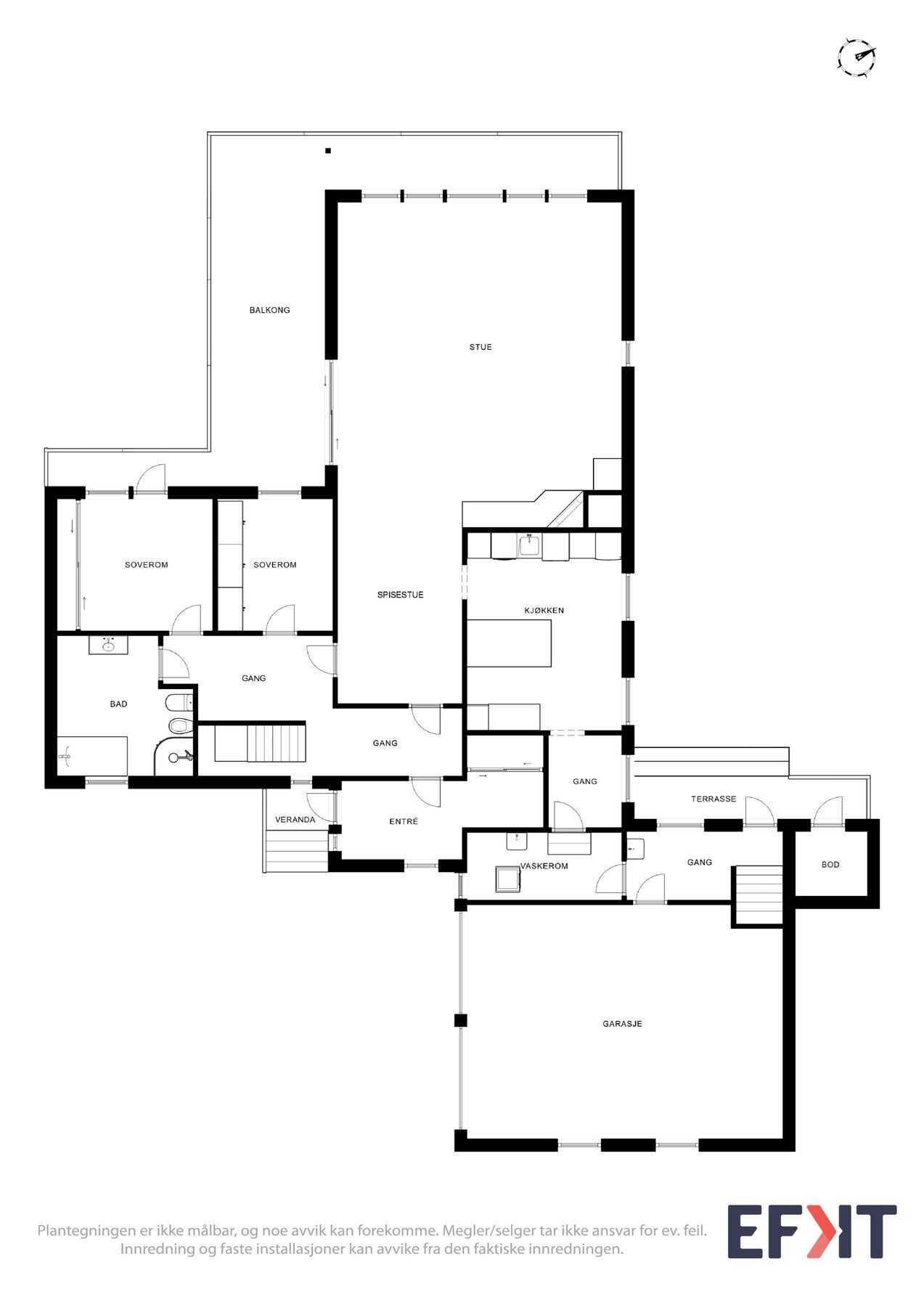 Plantegning hovedplan. Galleribilde