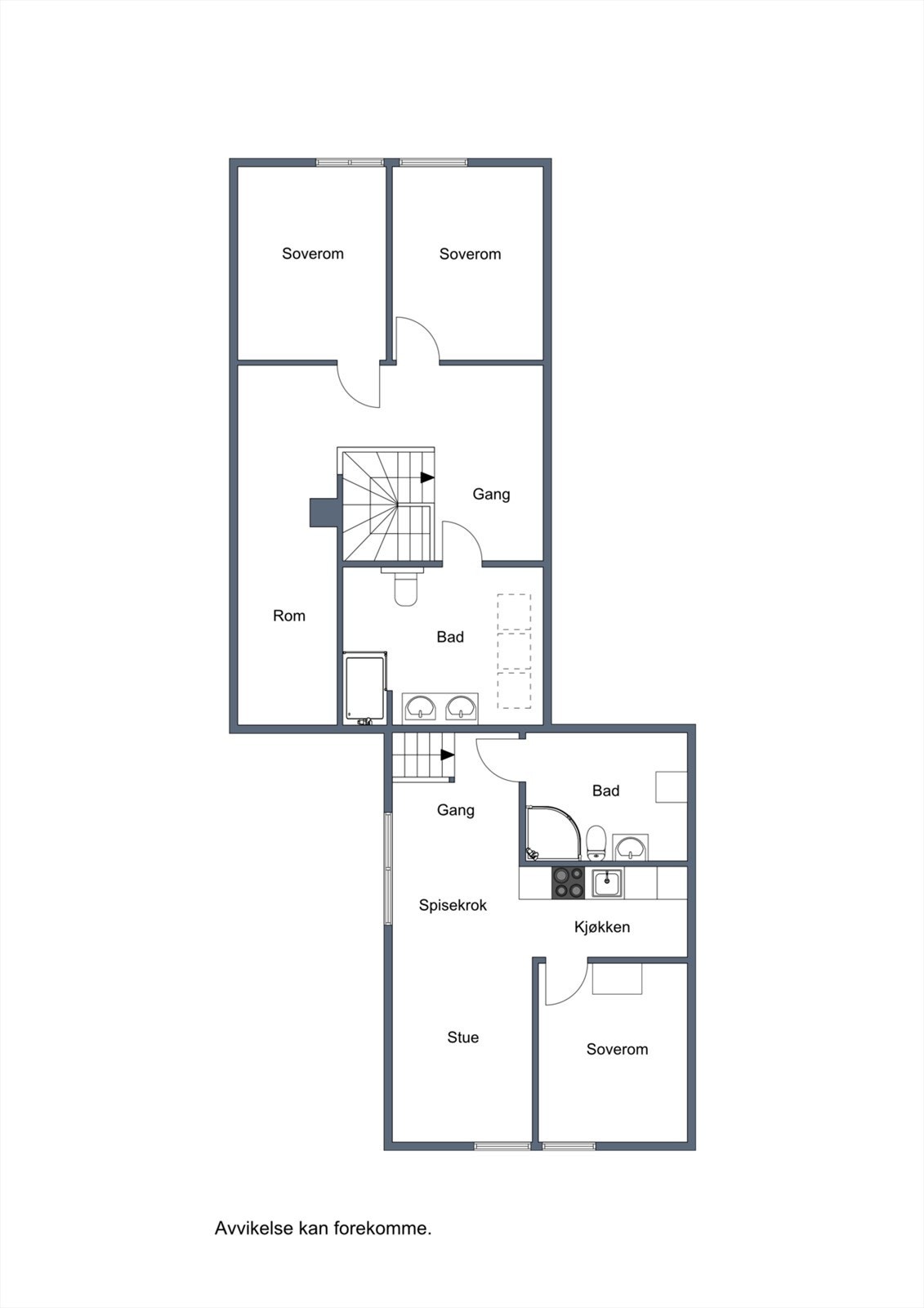 Planullustrasjon loftsetasje Galleribilde