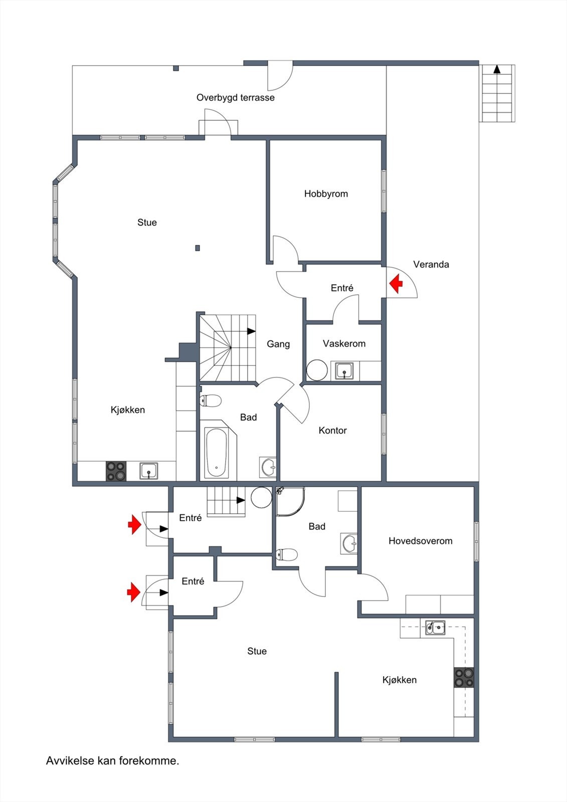 Planillustrasjon hovudetasje Galleribilde