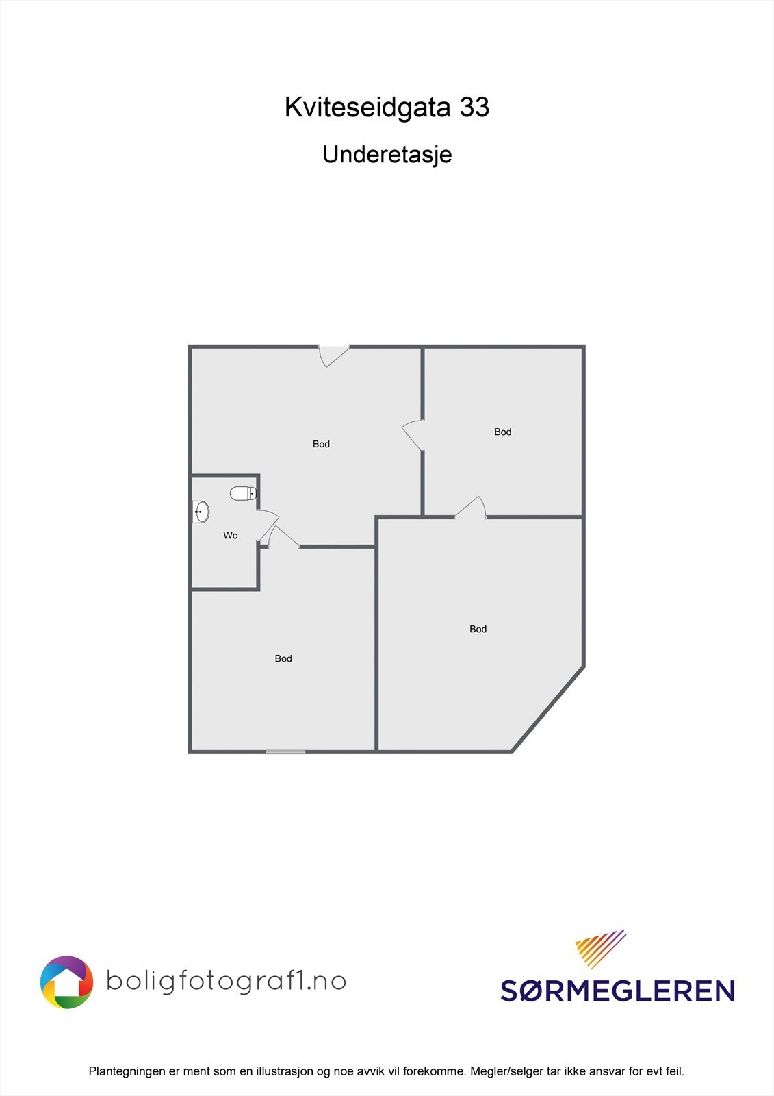 Plantegning underetasje Galleribilde