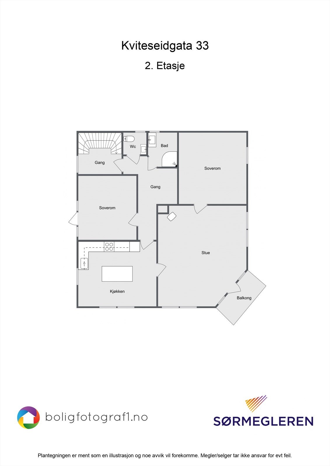 Plantegning 2. etasje Galleribilde
