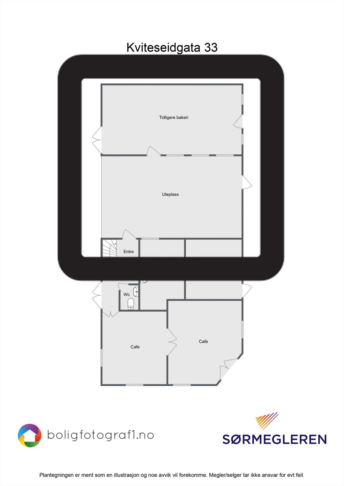 Plantegning 1. etasje Galleribilde