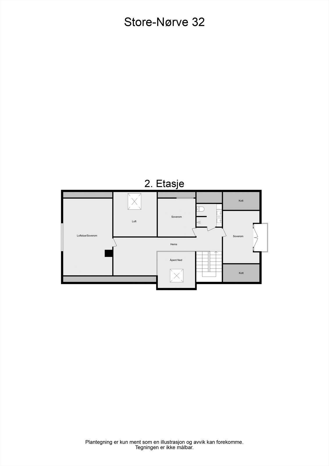 Planskisse 2. etasje Galleribilde