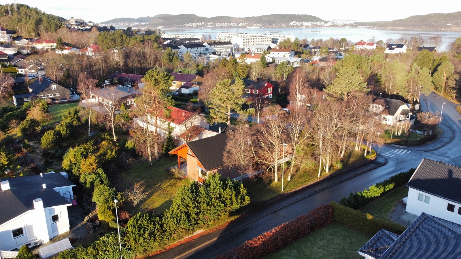 Dronefoto mot nordvest Galleribilde