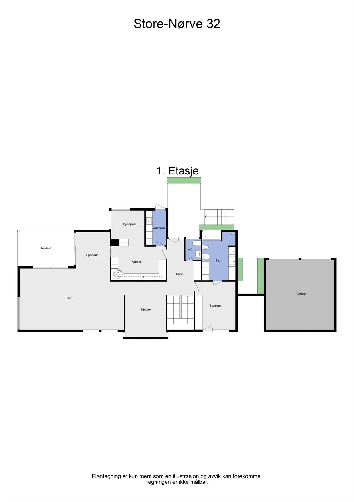 Planskisse 1. etasje Galleribilde