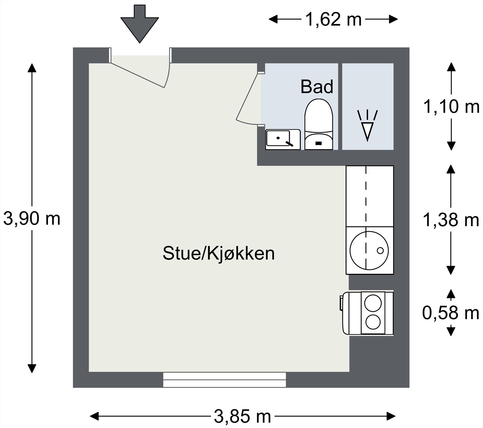 Plantegning til orientering. Galleribilde