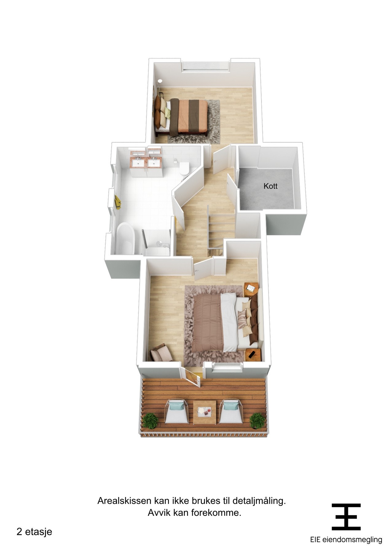 Boligens plantegning - 2 etg. Galleribilde