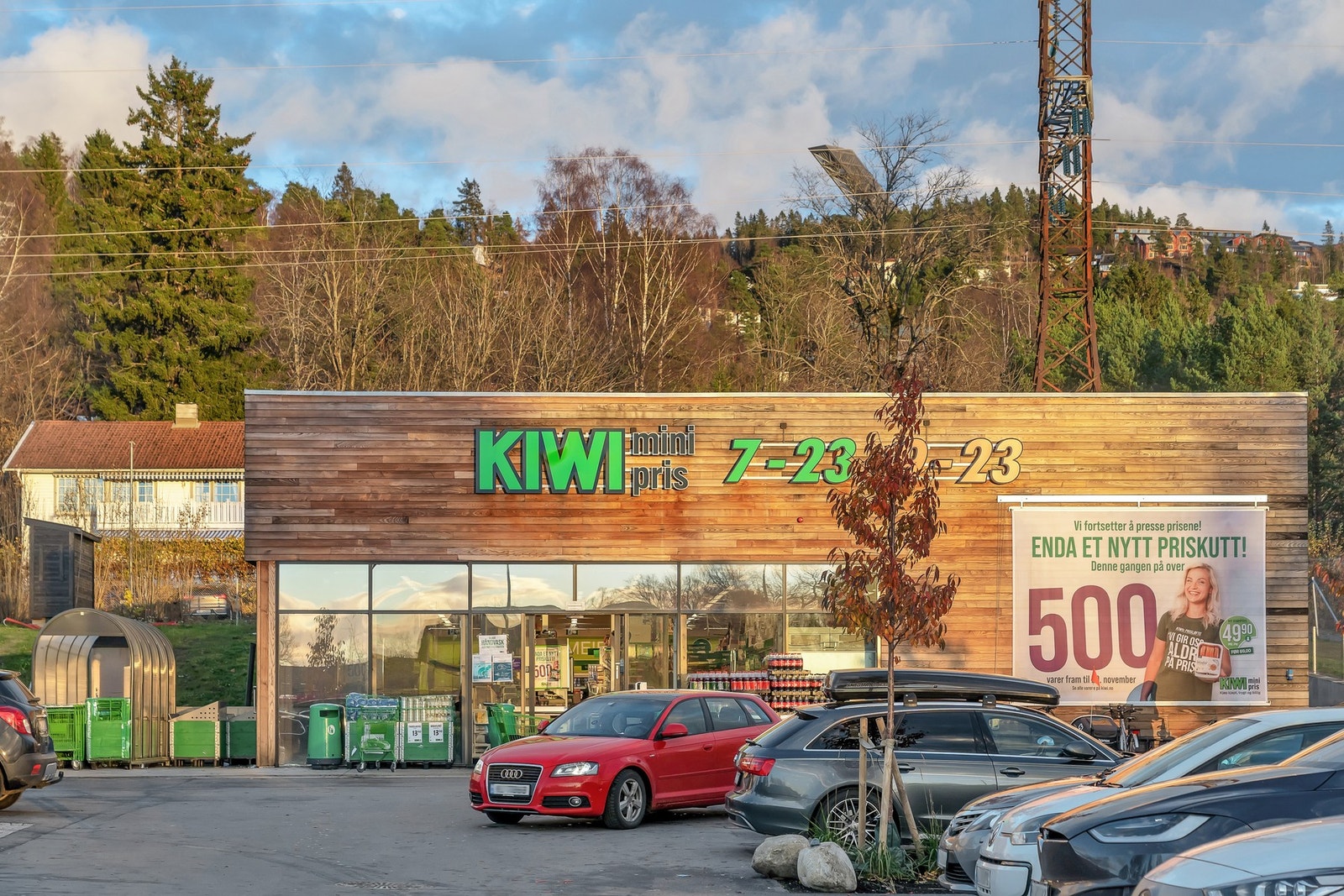 Gangavstand til søndagsåpen Kiwi på Bogstad. Galleribilde