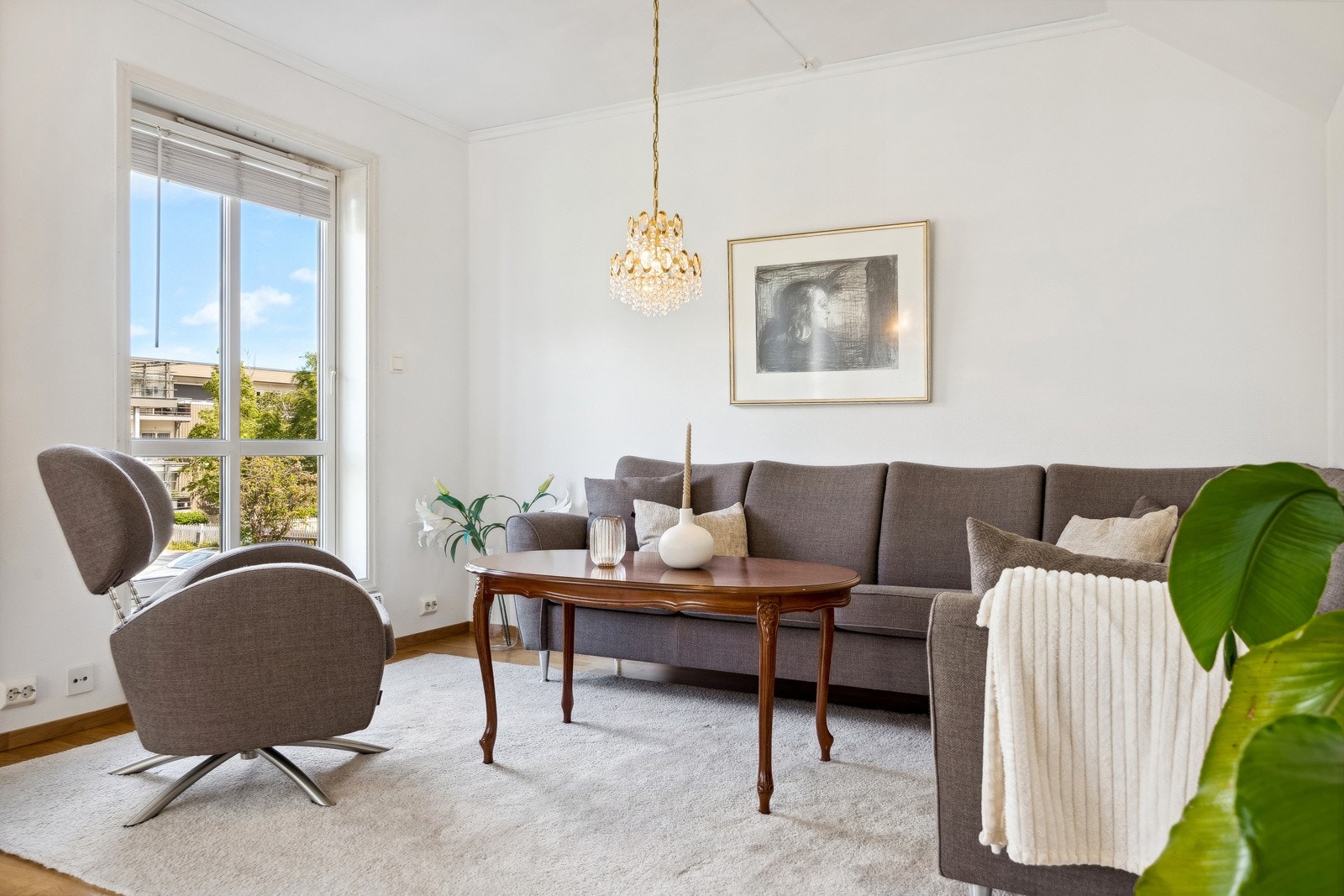 De lyse fargene gjør det enkelt å supplere med egne møbler og tekstiler. Galleribilde