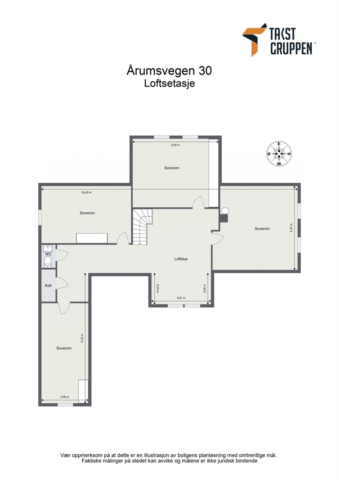Plantegning 2. etasje Galleribilde