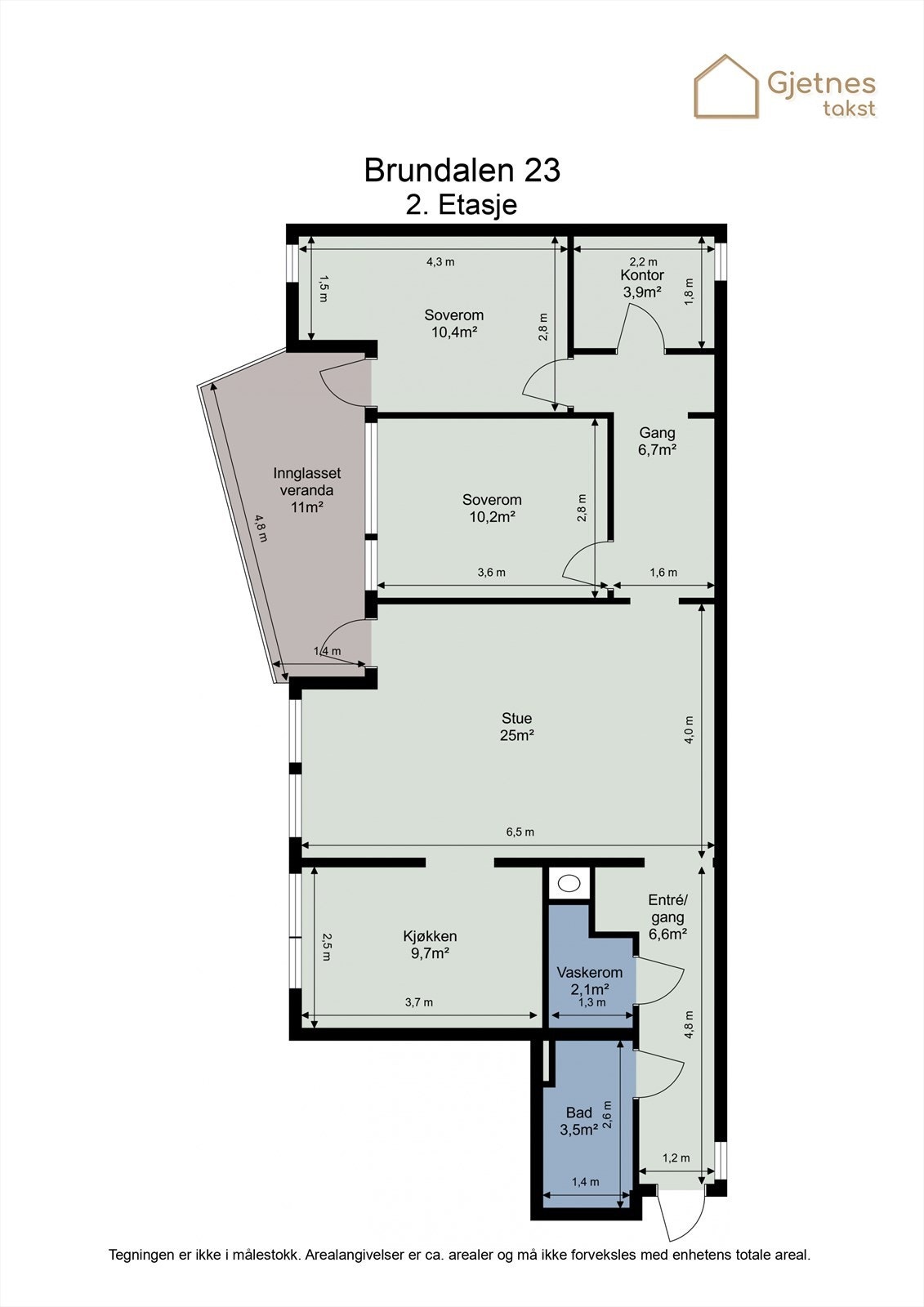 Ta en titt på planløsningen og gjør deg kjent med romfordelingen! Galleribilde