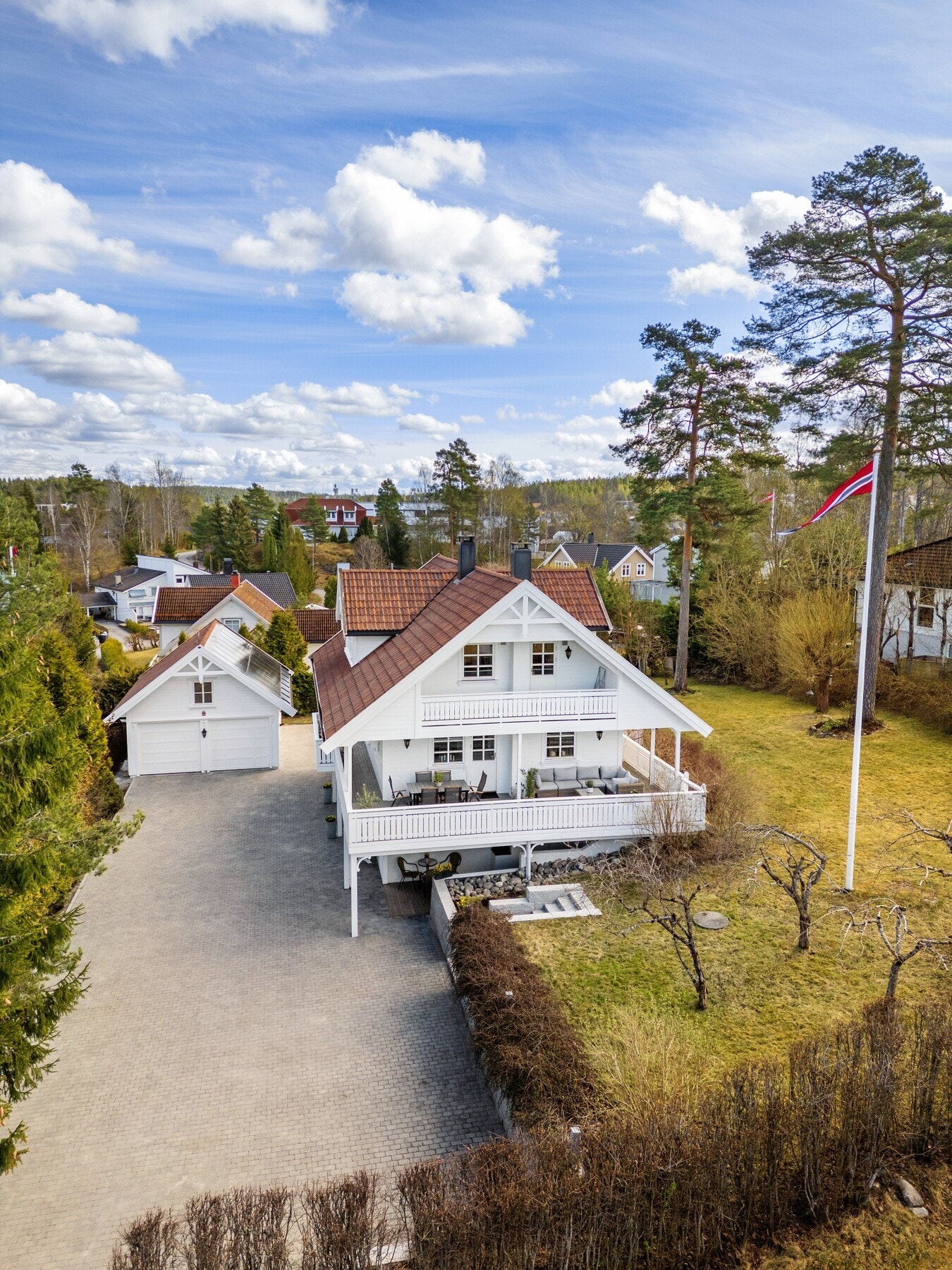 Tomten oppleves som privat og skjermet, og gir flotte rammer for lek, hagearbeid og lange sommerkvelder. Galleribilde