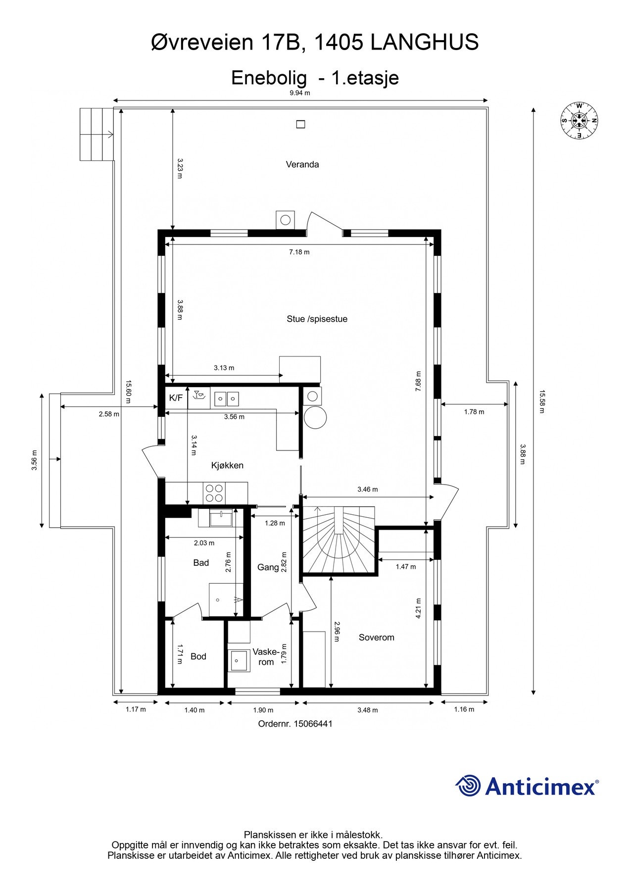 Plantegning 1. etasje Galleribilde