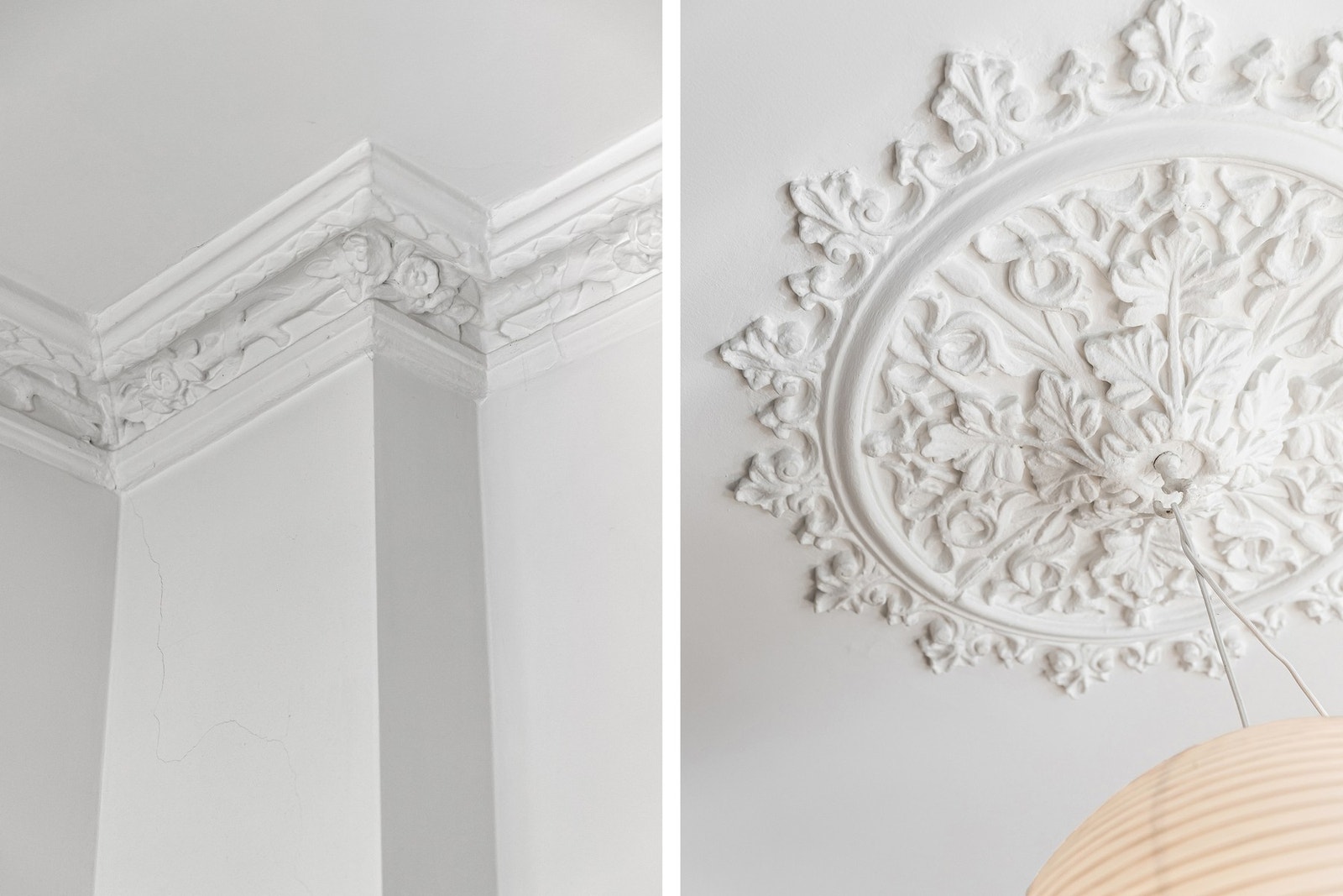 Nydelig stukkatur og rosett. Galleribilde