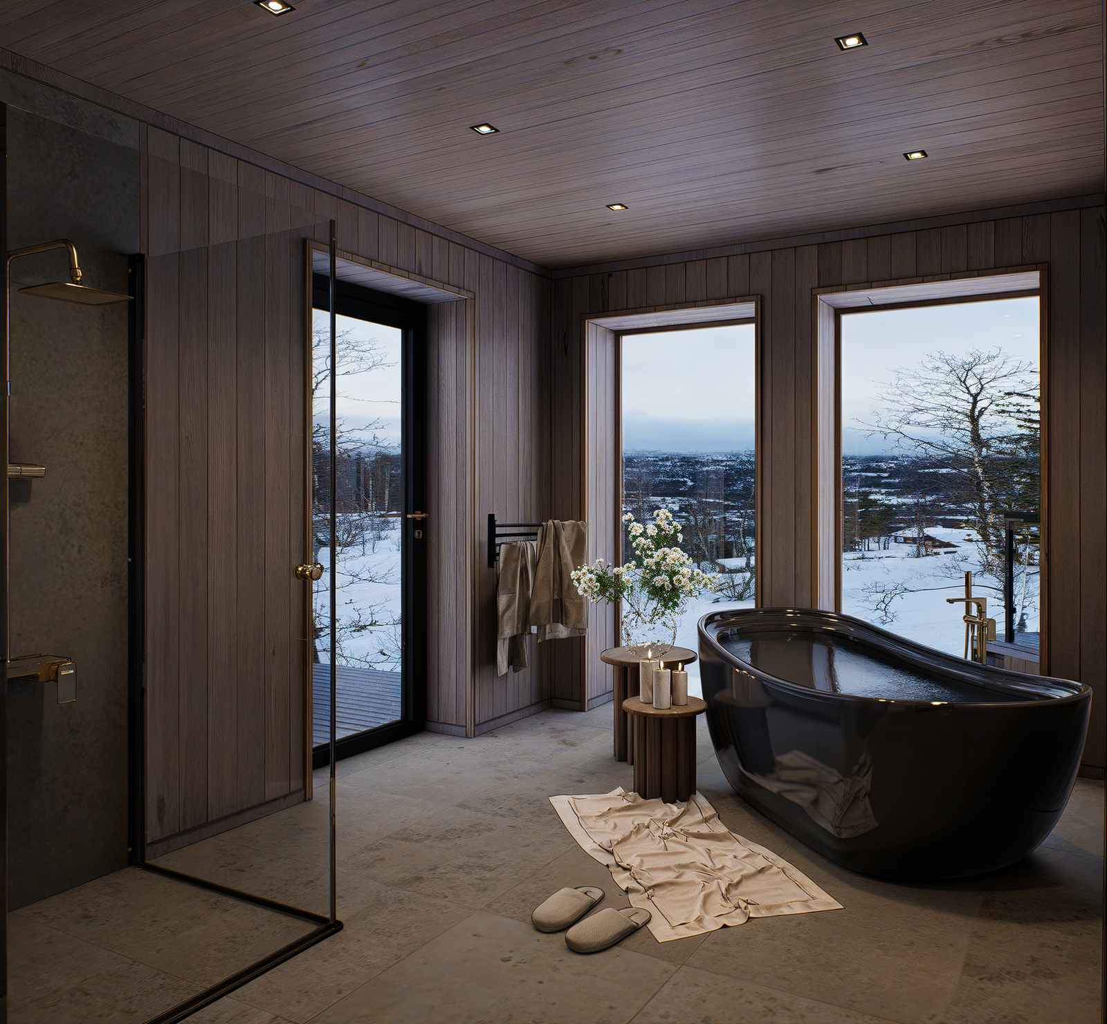 Et lekkert spabad - her kan du slappe av i det varme vannet mens du nyter den storslåtte naturen rundt deg. Perfekt for å koble av og lade batteriene