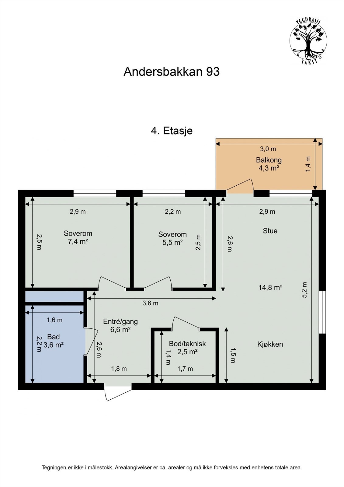 Planløsning. I tillegg disponerer leilighet en fast parkeringsplass i garasjeanlegget. Galleribilde