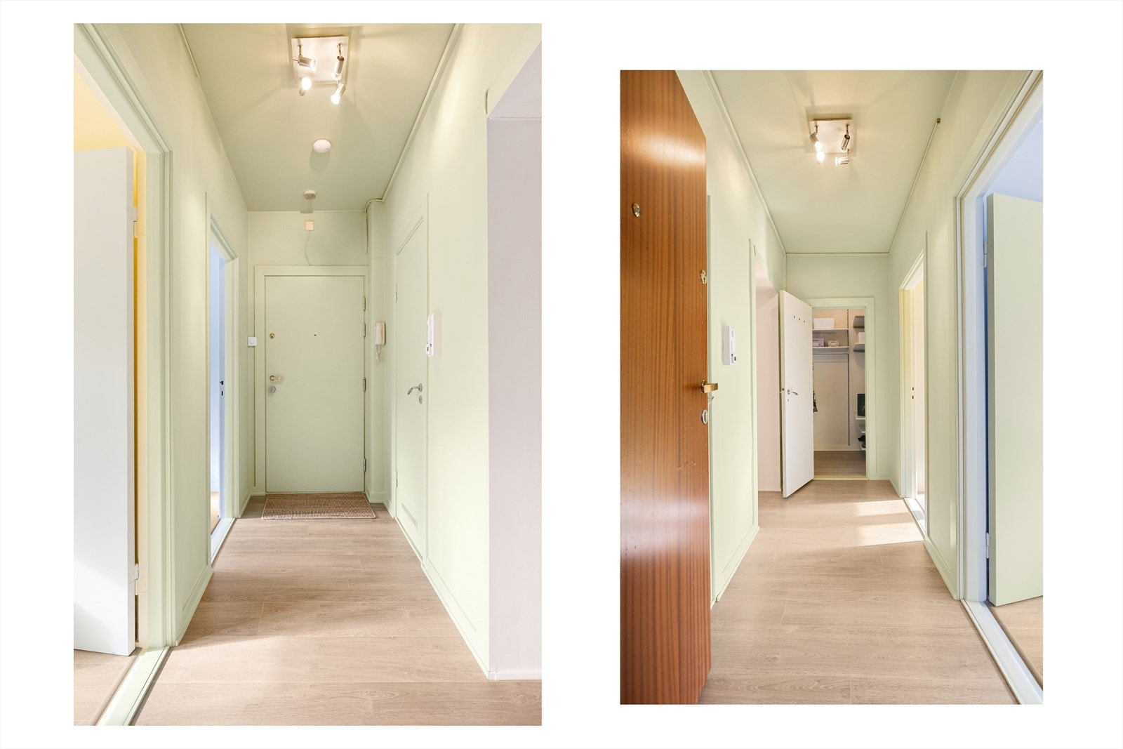 - Romslig entrè med adkomst til alle rommene i leiligheten - Galleribilde