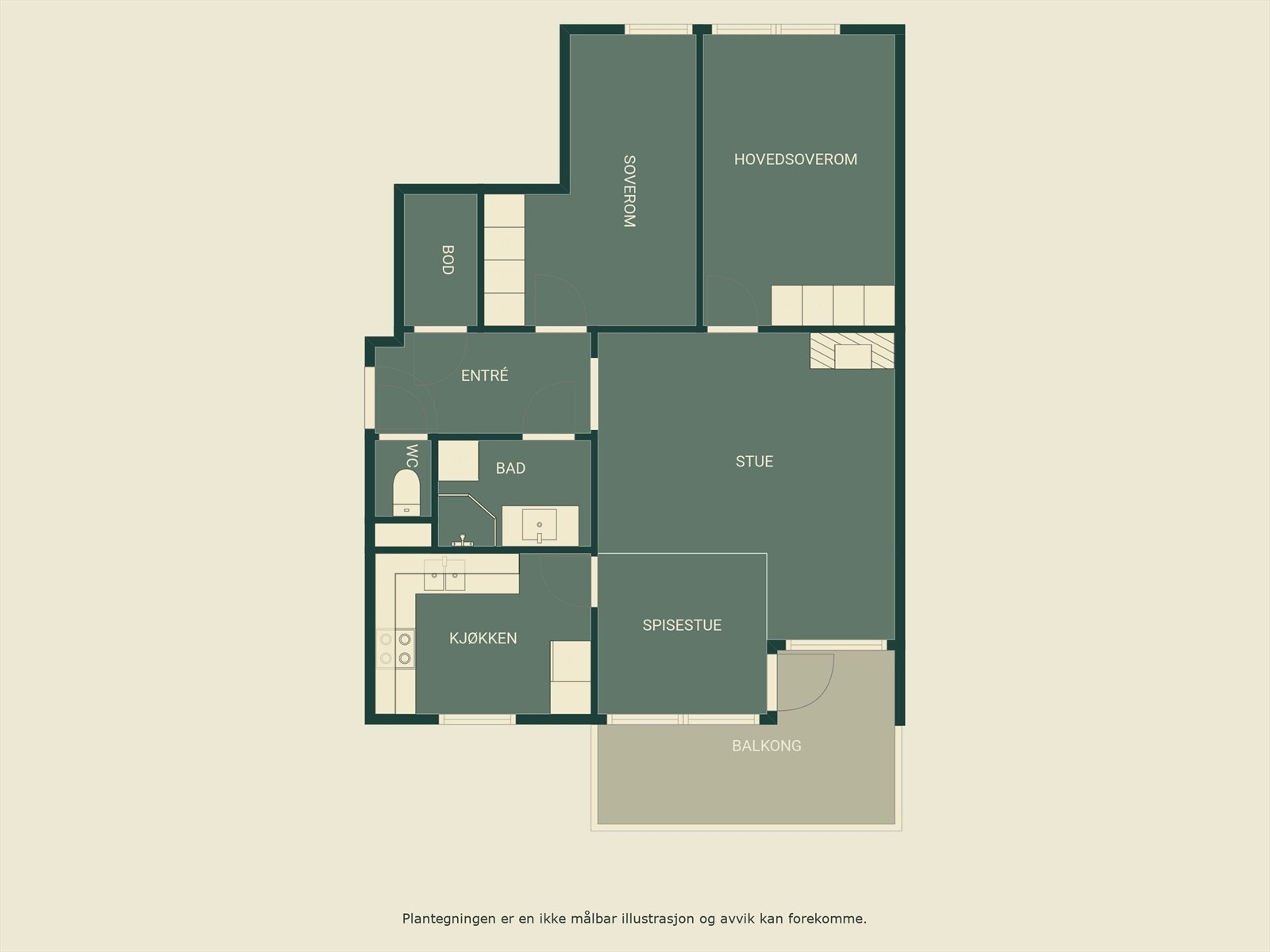 Plantegning Kallerudvegen 10B. Galleribilde