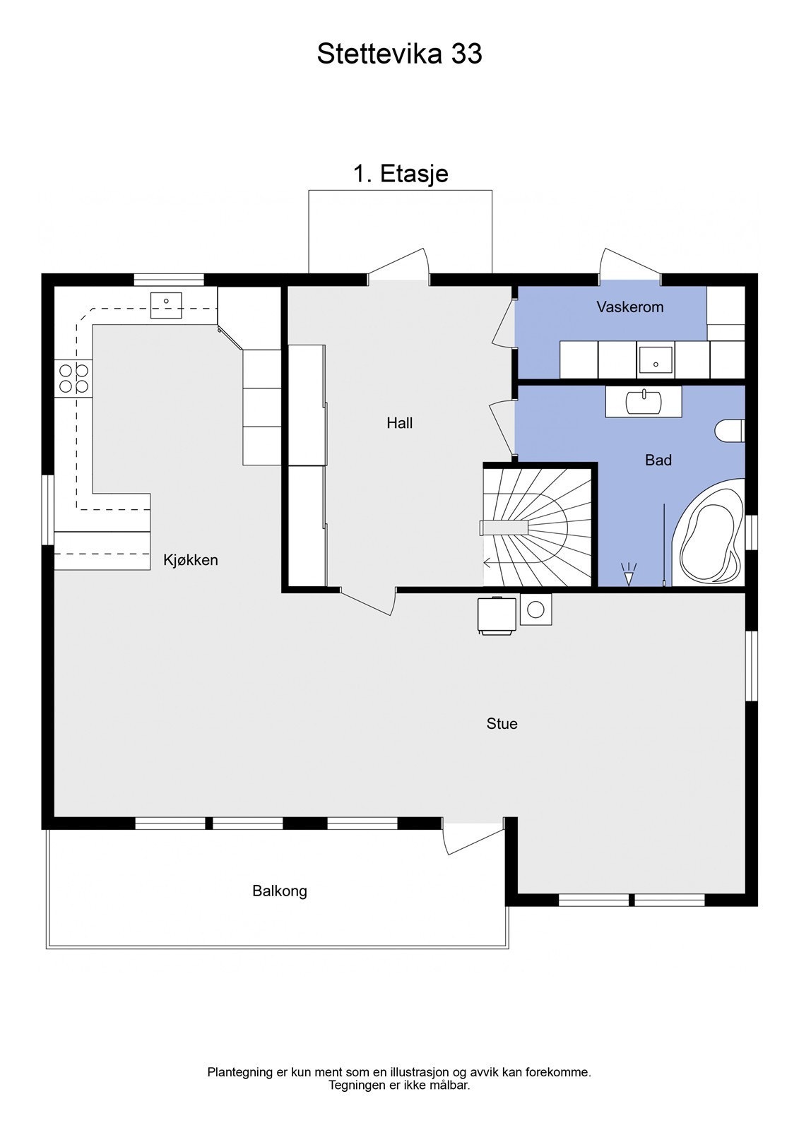 Planskisse 1. etasje Galleribilde