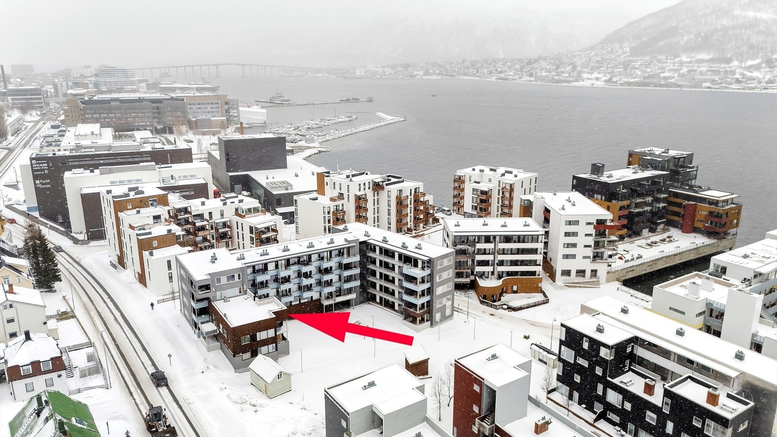 Boligen ligger skjermet fra de mest trafikkerte gatene i området. Galleribilde