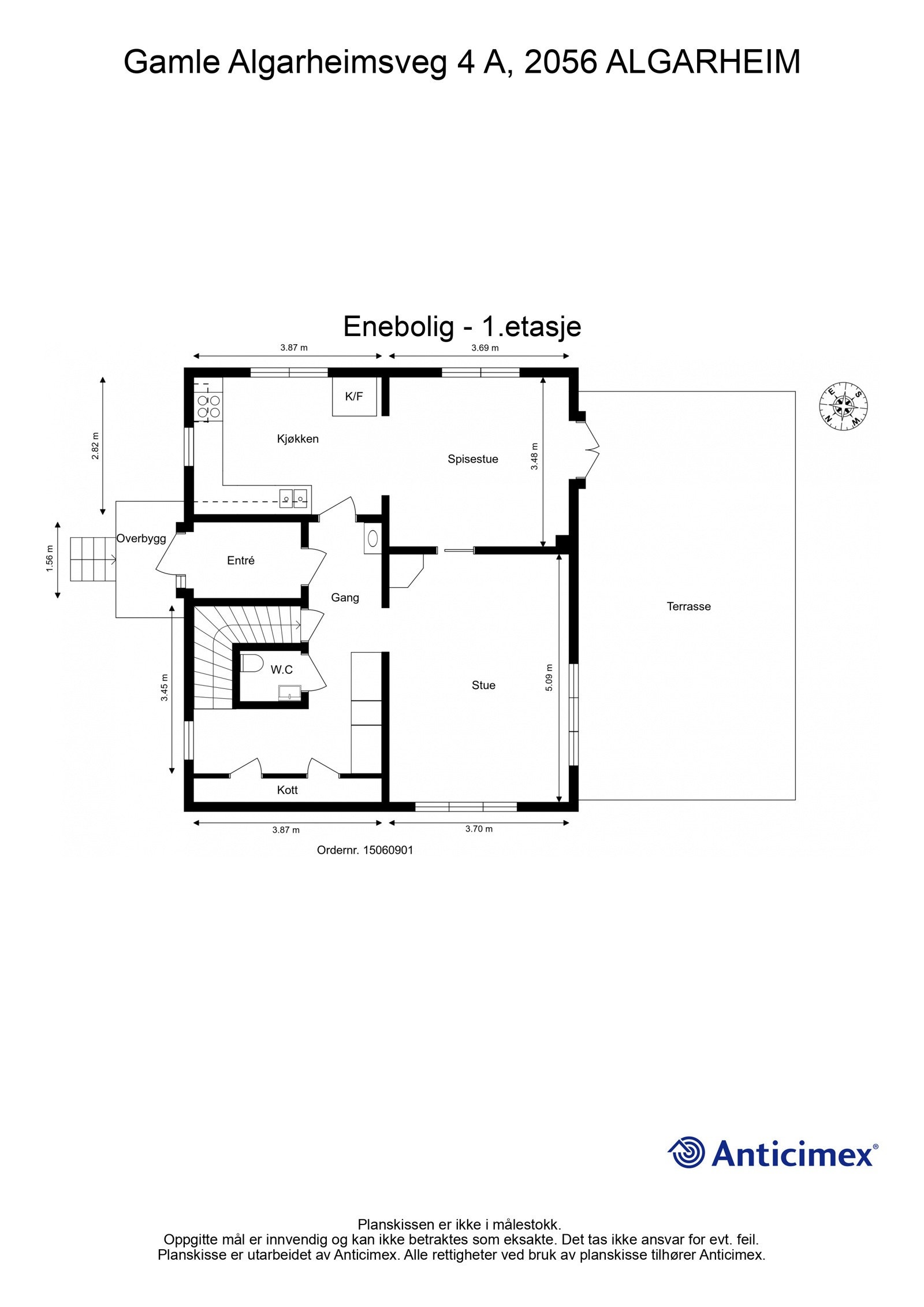 Plantegning 1. Etasje (hovedetasje) Galleribilde