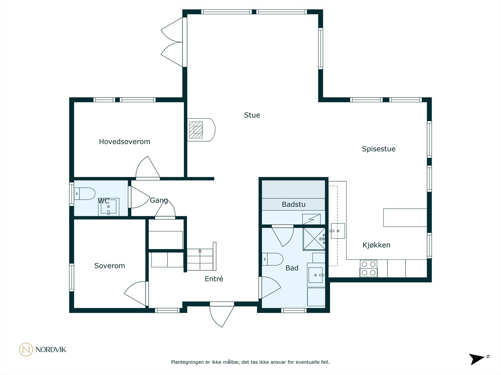 Plantegning 1.etg Galleribilde