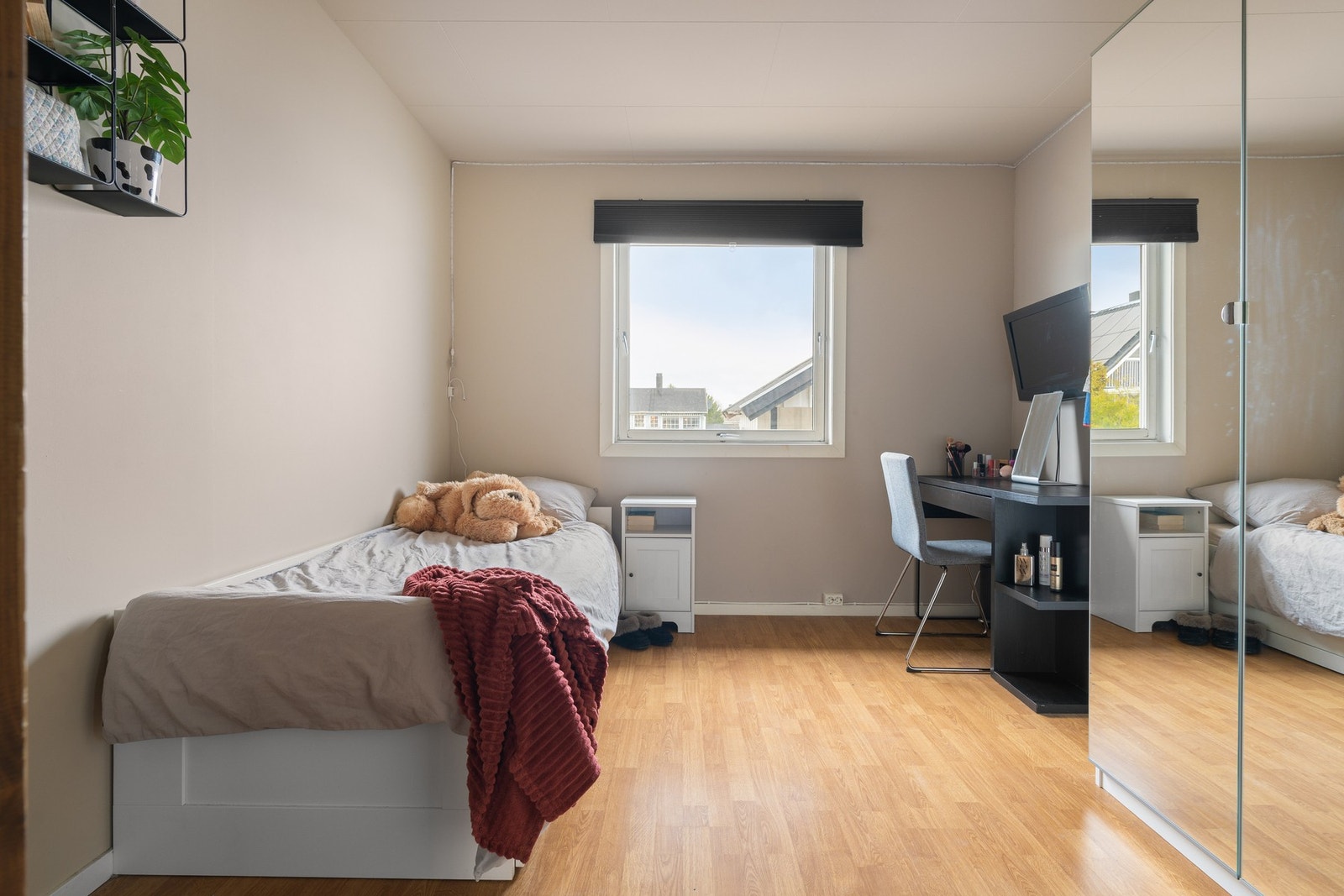 Det andre soverommet er på 9,5 kvm. Galleribilde