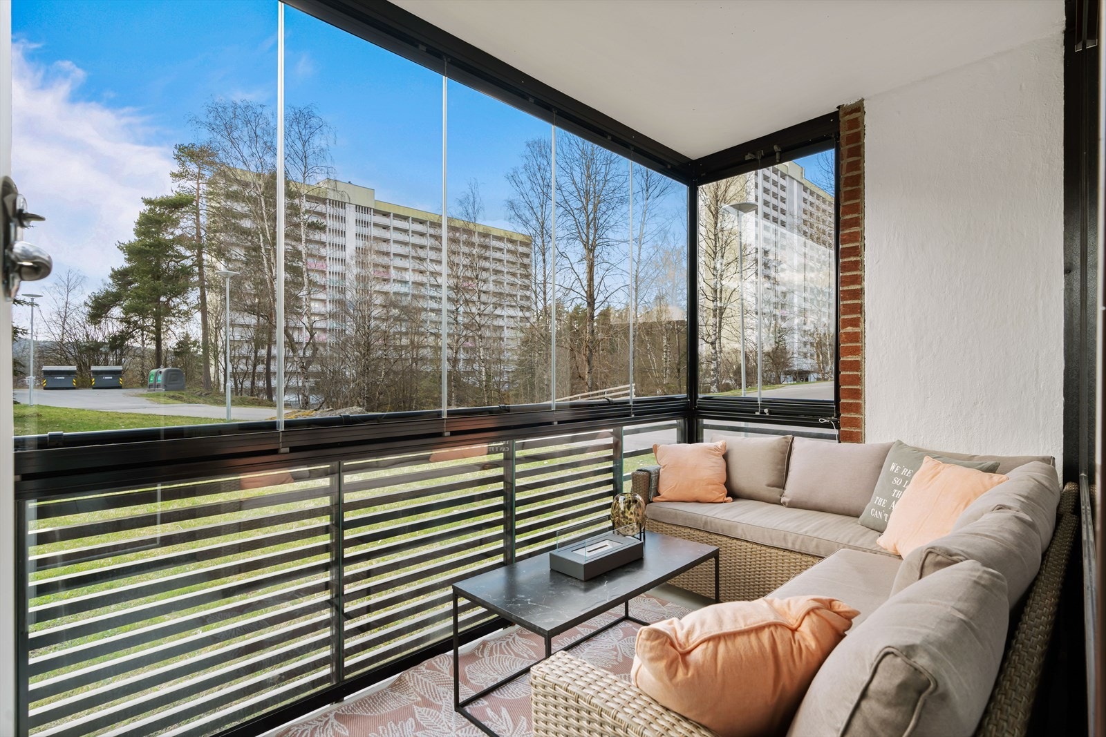 Uteplassen måler 7 m². Galleribilde