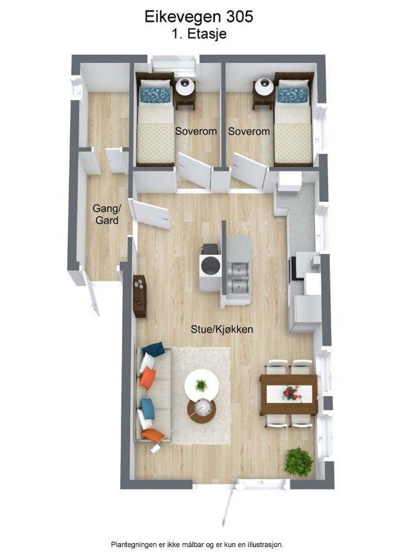 Plantegning - 1.etg. Galleribilde