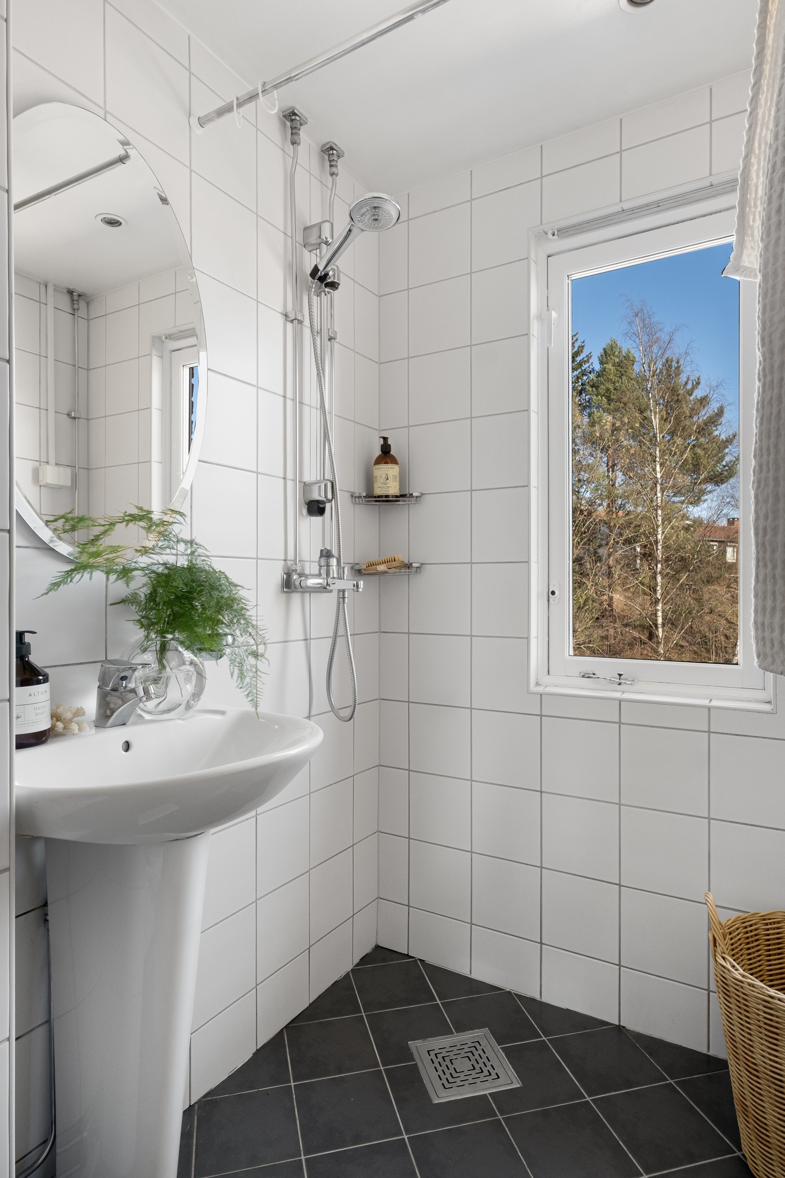 Det er montert gulvvarme på badet. Galleribilde