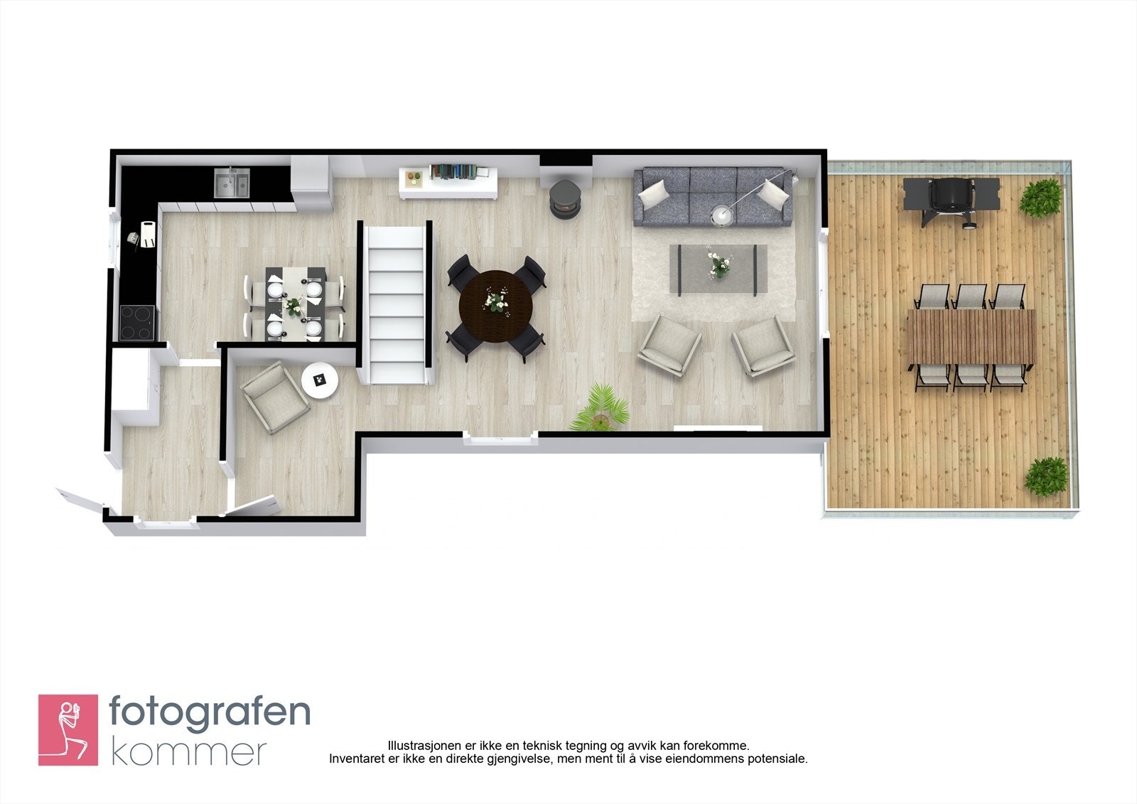 Floorplan letterhead - Terneveien 4D - Level 1 - 3D Floor Plan.jpg Galleribilde