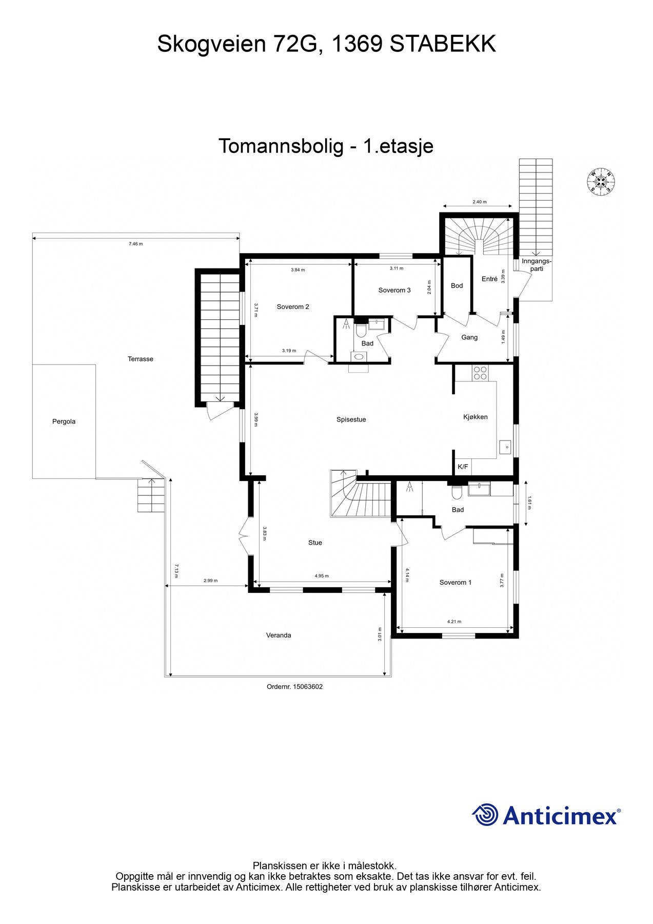 Plantegning 1. etasje Galleribilde