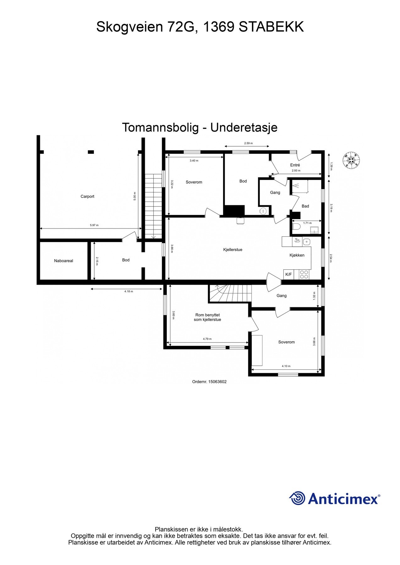 Plantegning underetasje Galleribilde