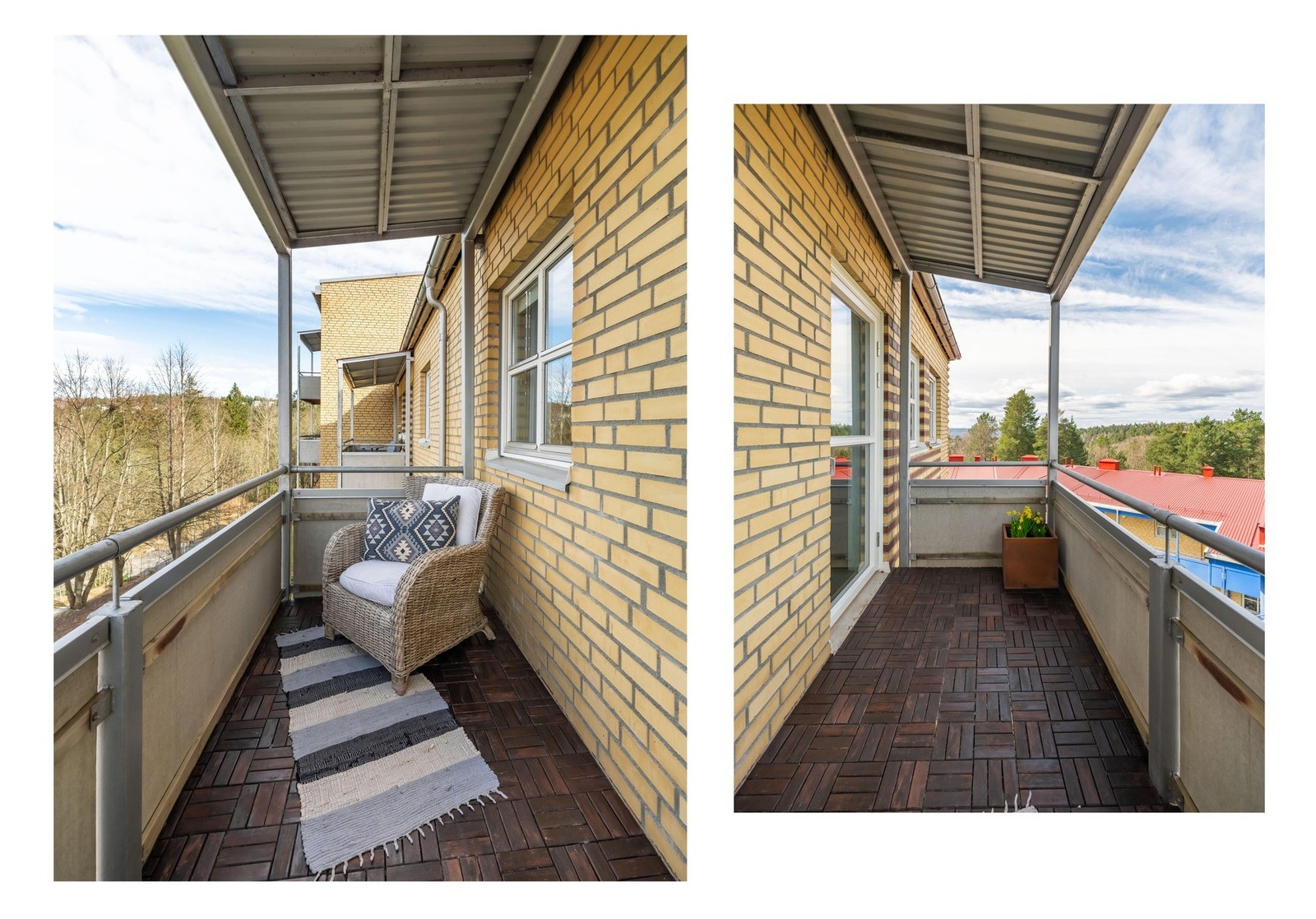 Det er plass til utemøbler på denne balkongen også. Eller hva med enda en grill her i tilknytning til kjøkkenet? Galleribilde
