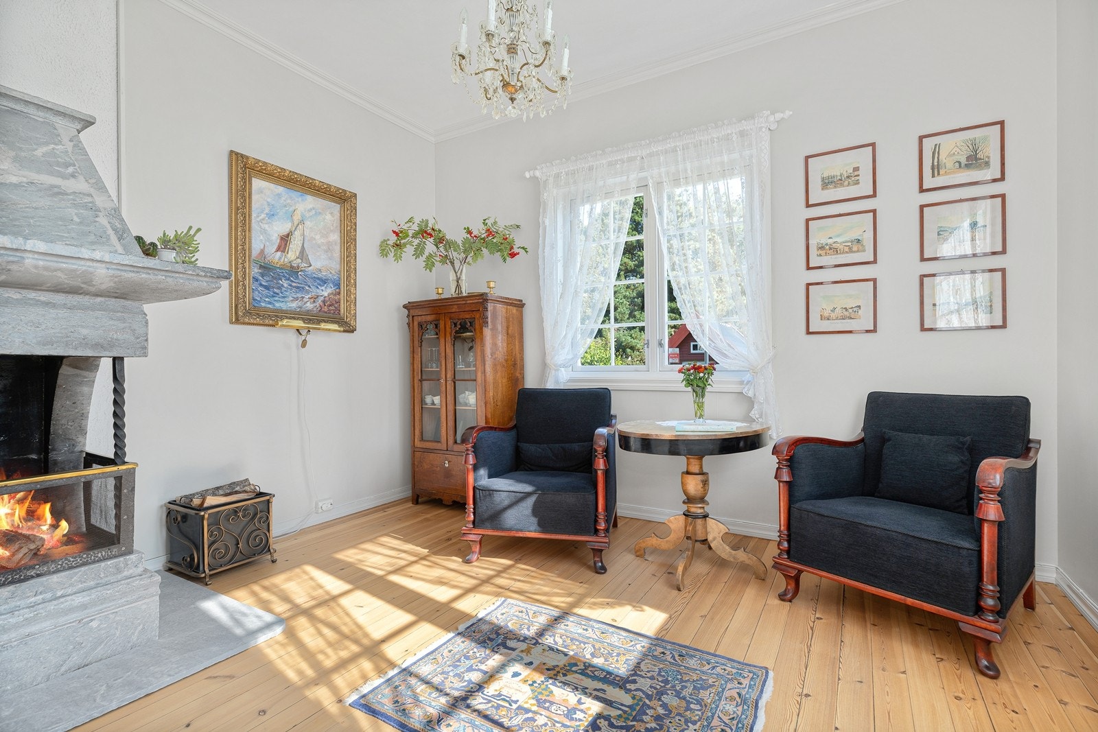 Stue med klebersteinspeis Galleribilde