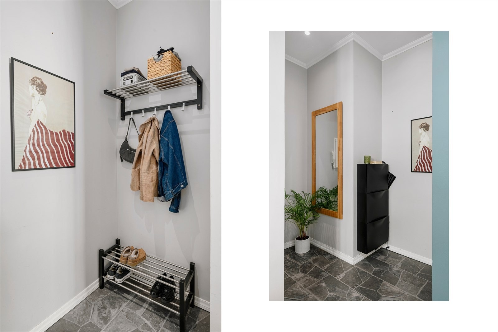 Entrè med plass til oppbevaring av sko og yttertøy. Galleribilde