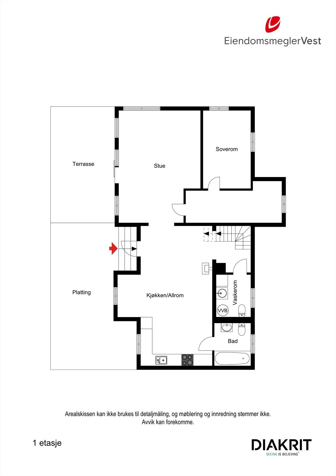 Plantegning 1. etg. Galleribilde