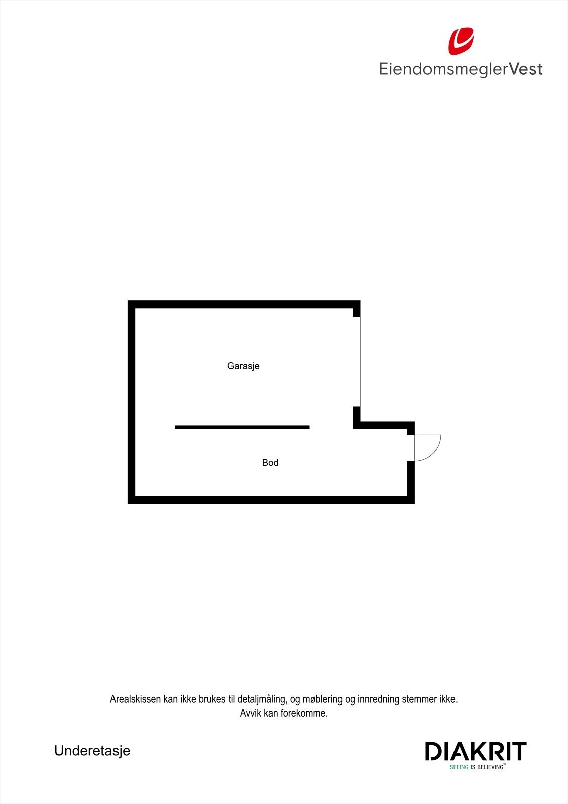 Plantegning u-etg. Galleribilde