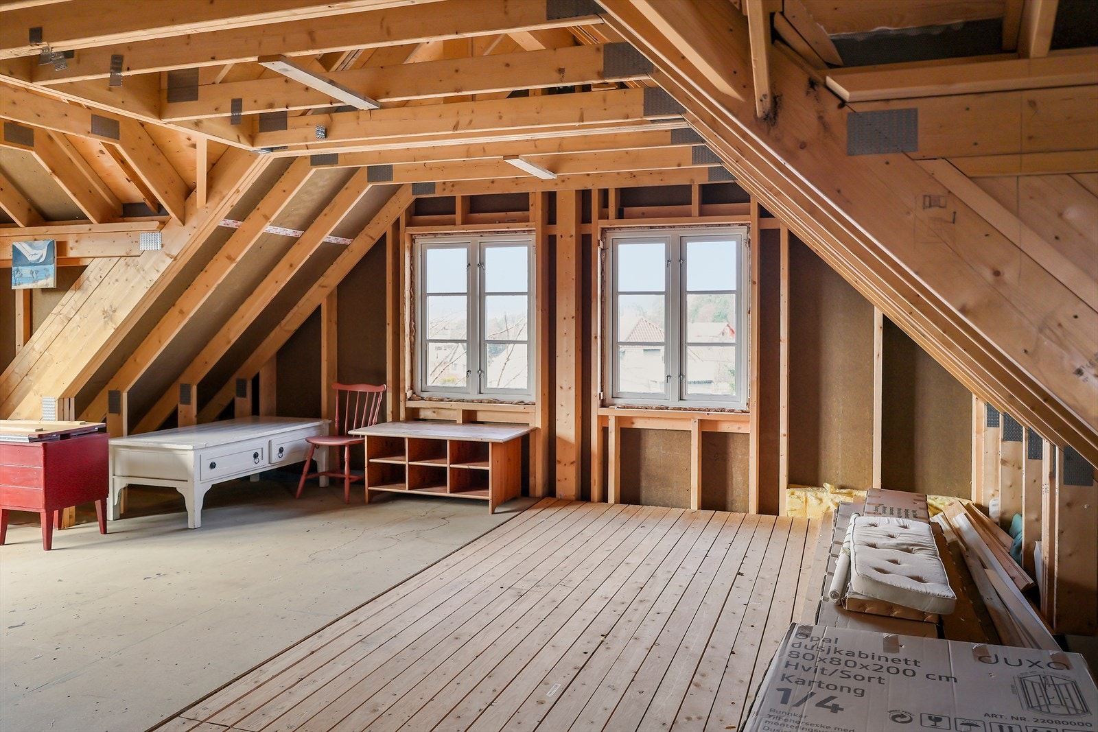 2. etg. i tilbygg er ikke innredet. Galleribilde