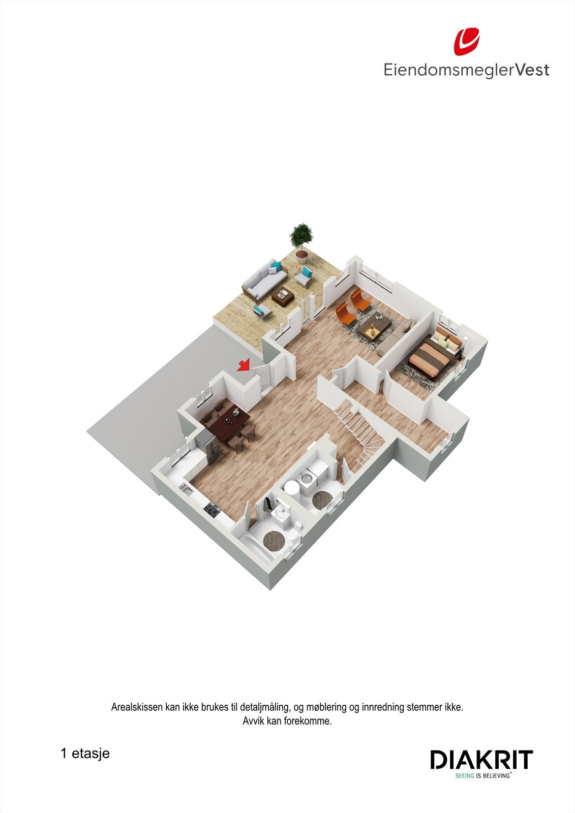 Plantegning 1, etg. Galleribilde