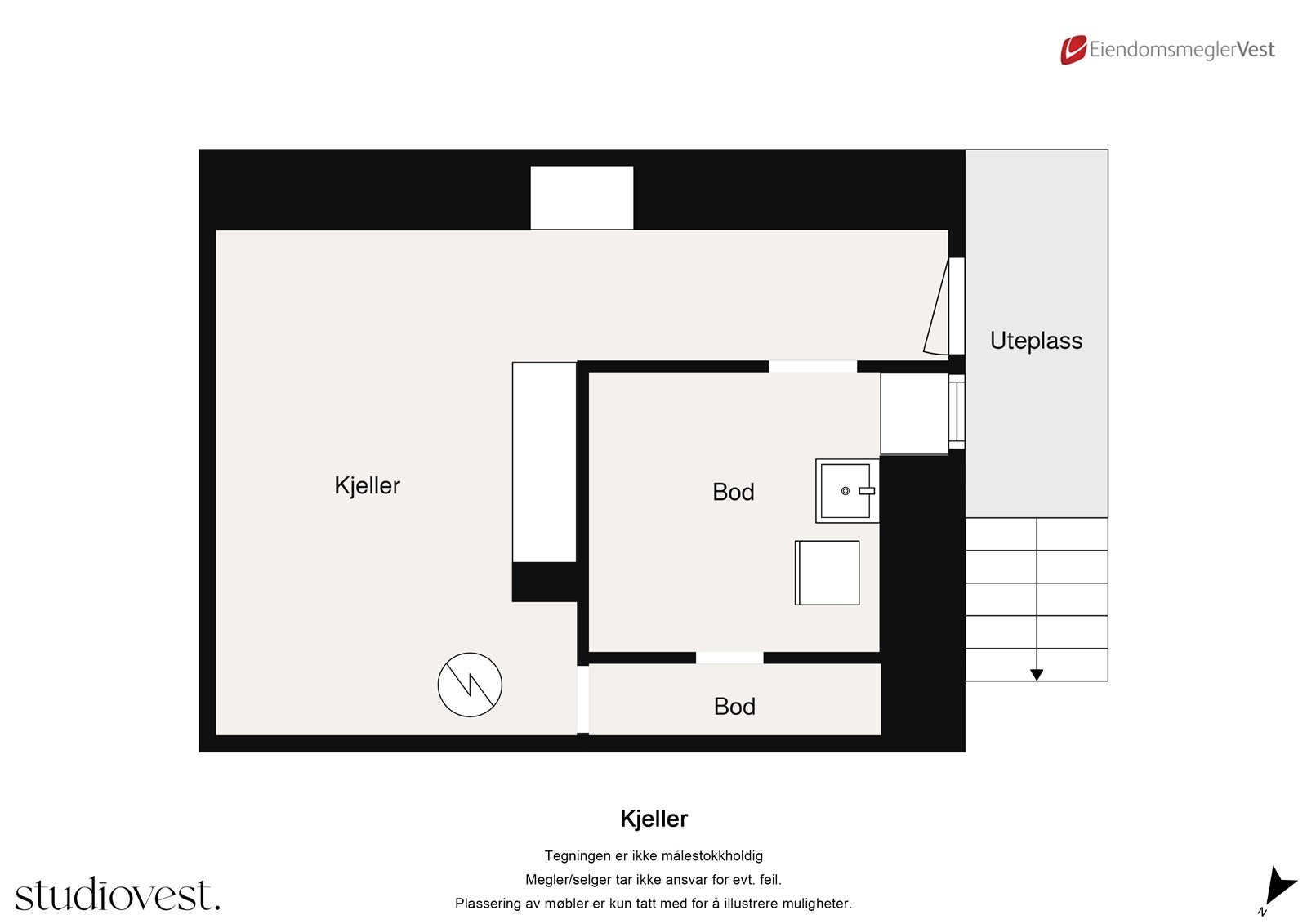 Planskisse kjeller Galleribilde