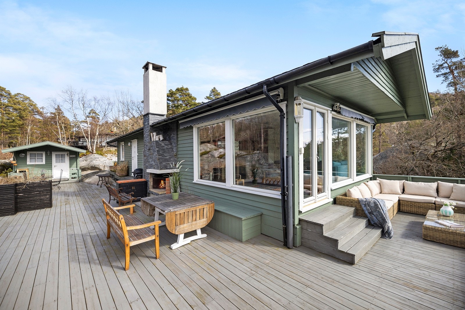 De store terrassene åpner for mange møbleringsmuligheter Galleribilde