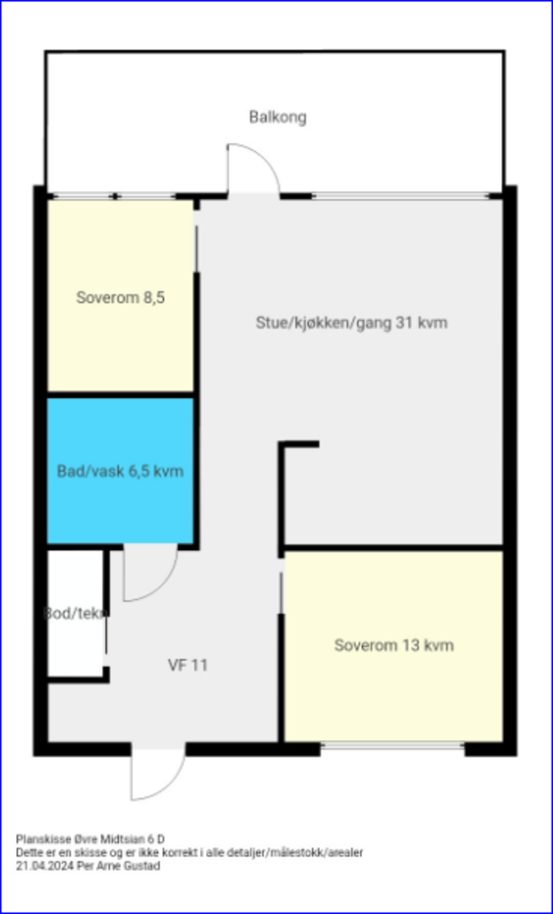 Planskisse Galleribilde