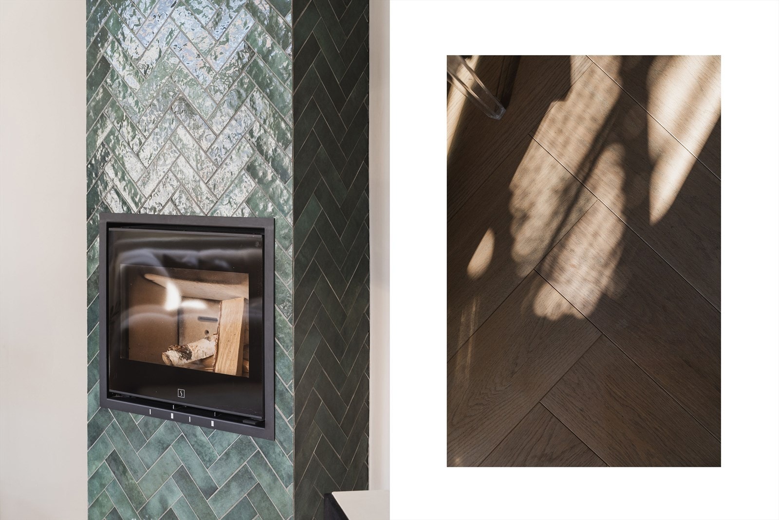 Eikegulv fra Kahlbom & Co. Smakfulle og delikate farge- og materialvalg er gjentagende gjennom hele leiligheten. Galleribilde