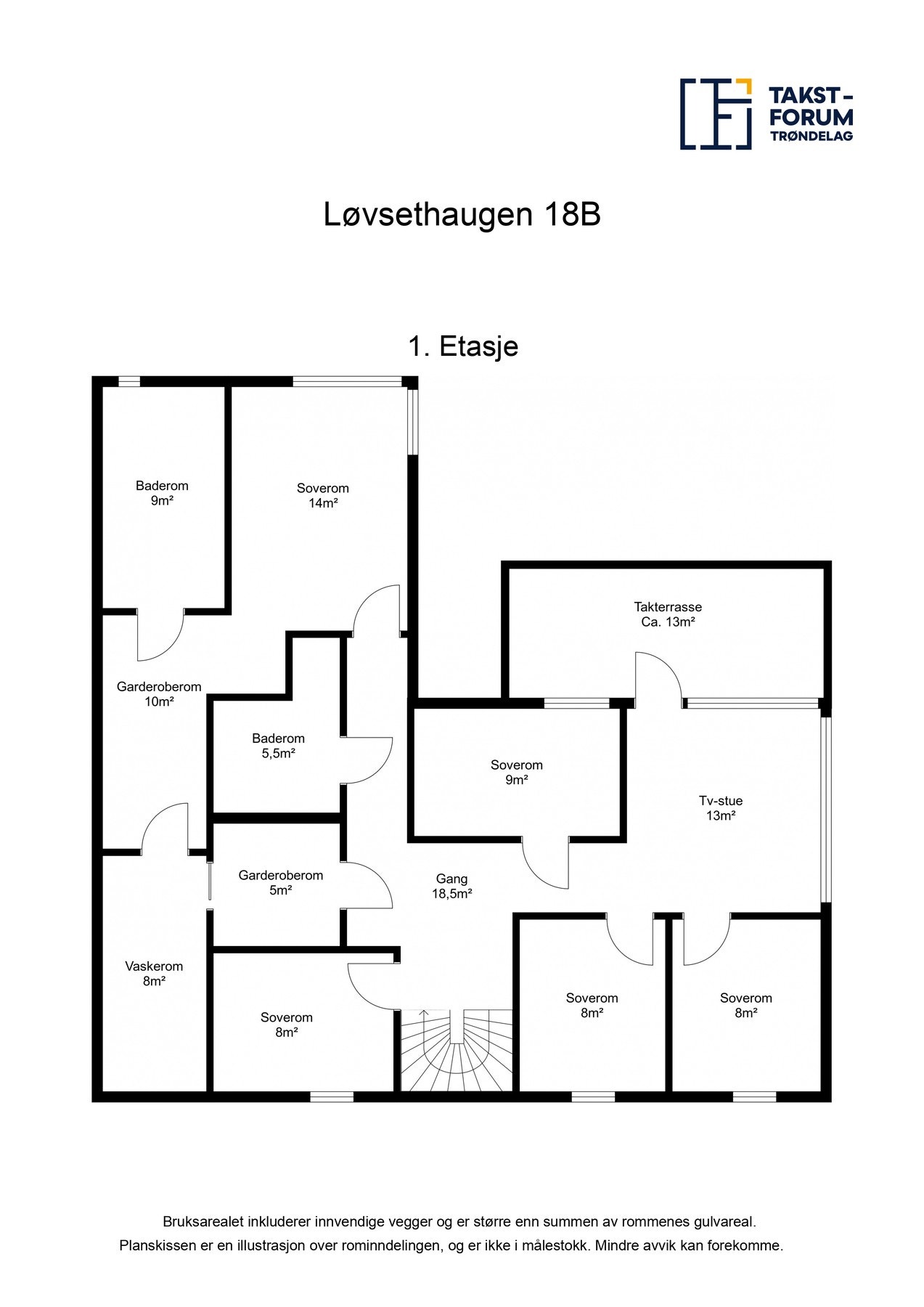 Planskisse 1. etasje. Galleribilde